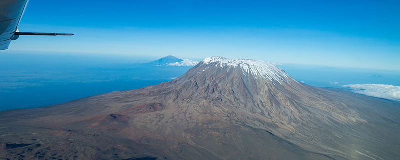 mount kilimanjaro view from sky